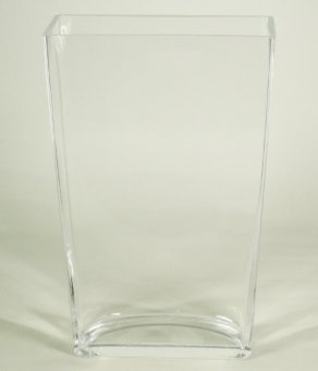 Glasvase rechteckig H 30cm D 20cm klar · 63728