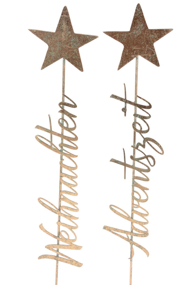 MetallStern Spruch a. Stab 10x60cm · 271518000226