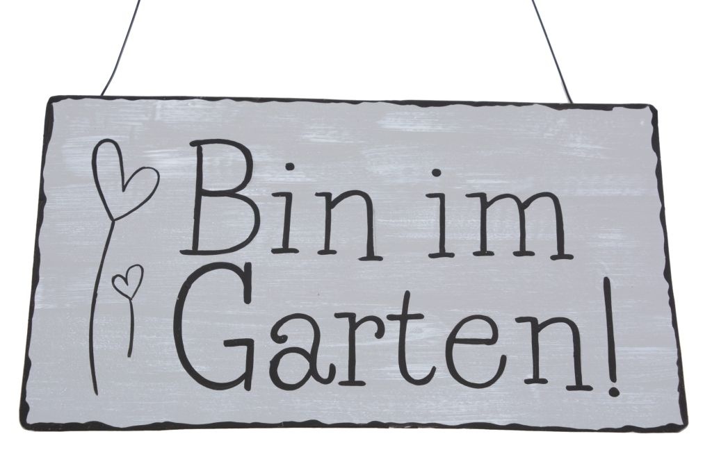 Met.Schild Bin im Garten 22x13cm · 272525000805