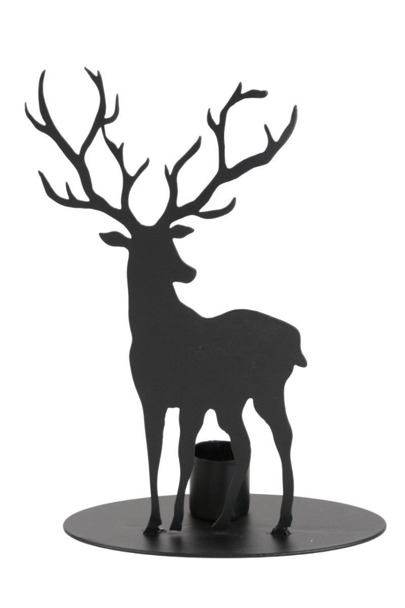 Metall-Kerzenhalter Hirsch