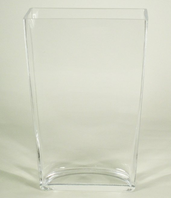 Glasvase rechteckig H 30cm D 20cm klar · 63728
