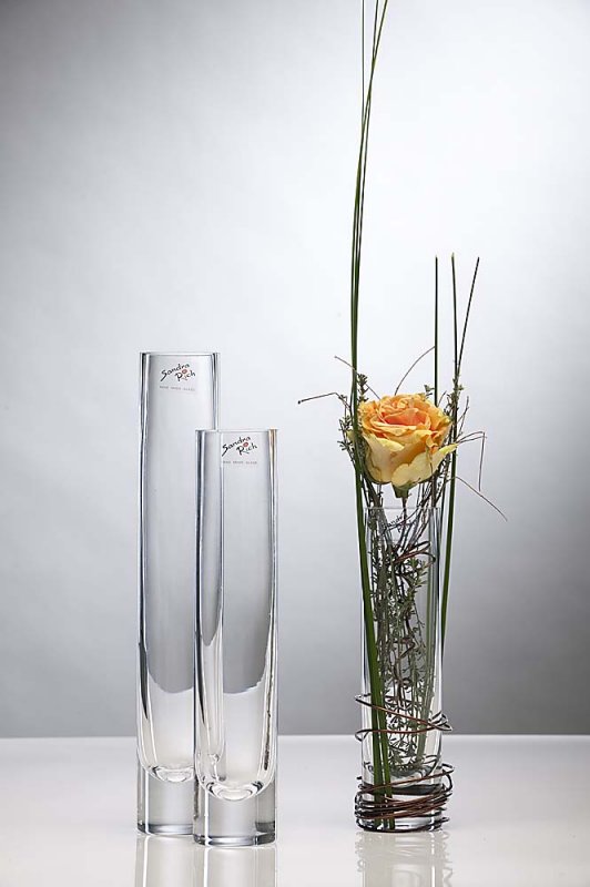 Vaso In Vetro Montana :FLOWER - Altezza 25,2 Cm Trasparente - Design Dinamico - copertina